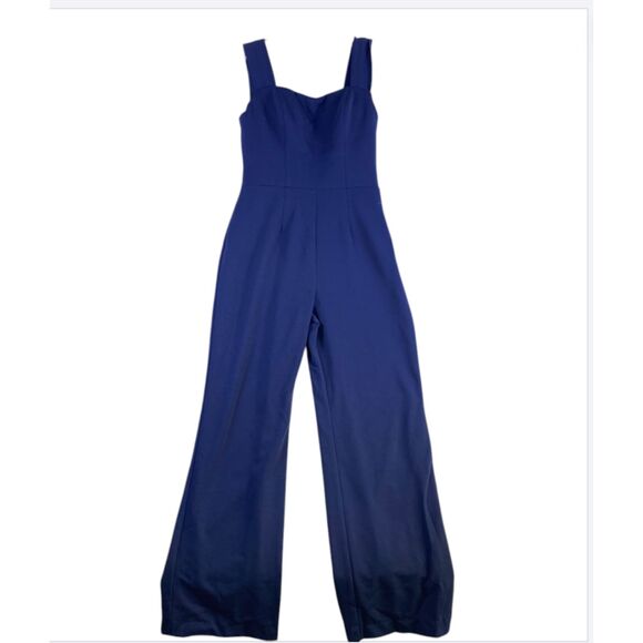 Cameron Blake by Mon Cheri Bridals Jumpsuit Sz 8 Navy Blue  *READ NOTES* - Picture 1 of 14